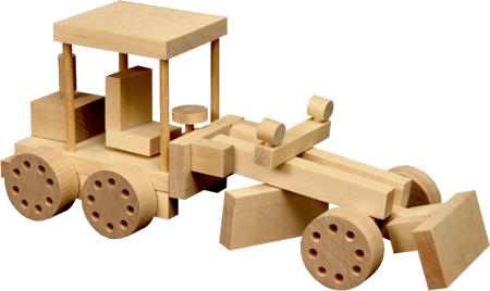 Bulldozer Wooden Toy